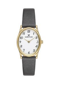 Daniel Klein DKE.1.10613-3 25 mm Antrasit Deri Kordon Analog Kadın Kol Saati