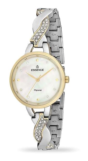 Essence D999.220 34 mm Gri Çelik Kordon Analog Kadın Kol Saati