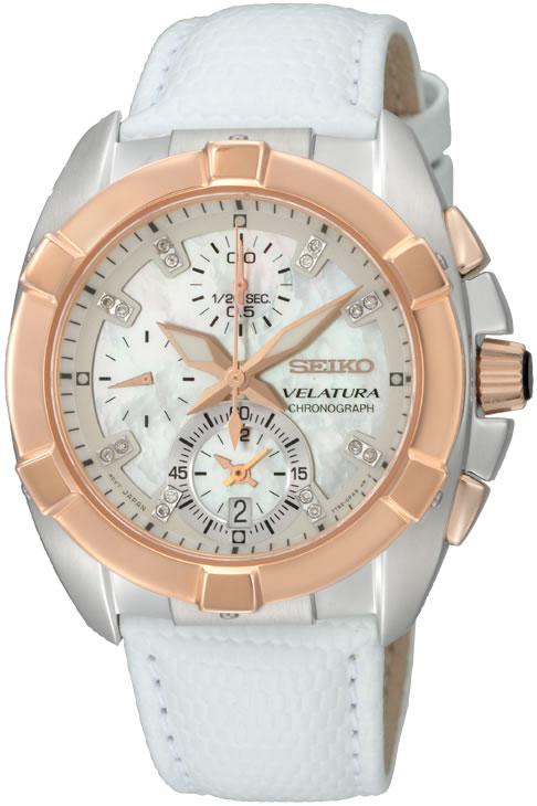 Seiko SNDY66P Takvimli 36 mm Beyaz Deri Kordon Analog Kadın Kol Saati