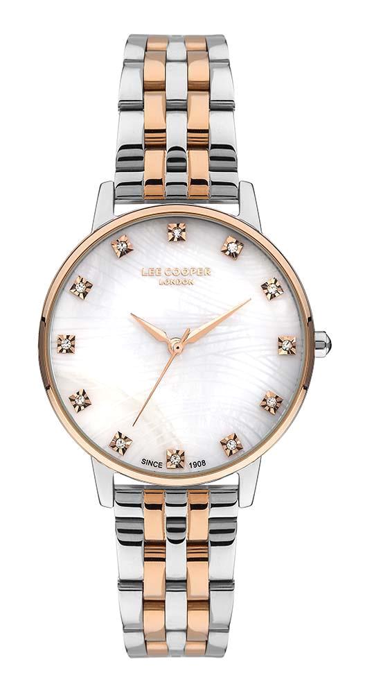 Lee Cooper LC07402.530 40 mm Altın-Gri Metal Kordon Analog Kadın Kol Saati