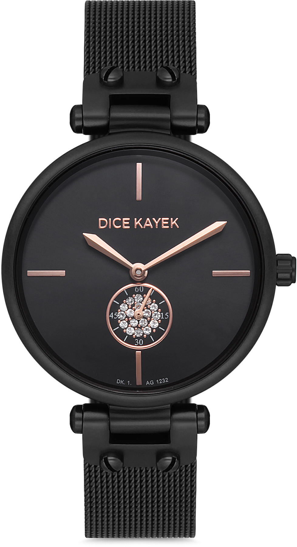 Dice Kayek DK.1.AG1232.09 28 mm Siyah Metal Kordon Analog Kadın Kol Saati