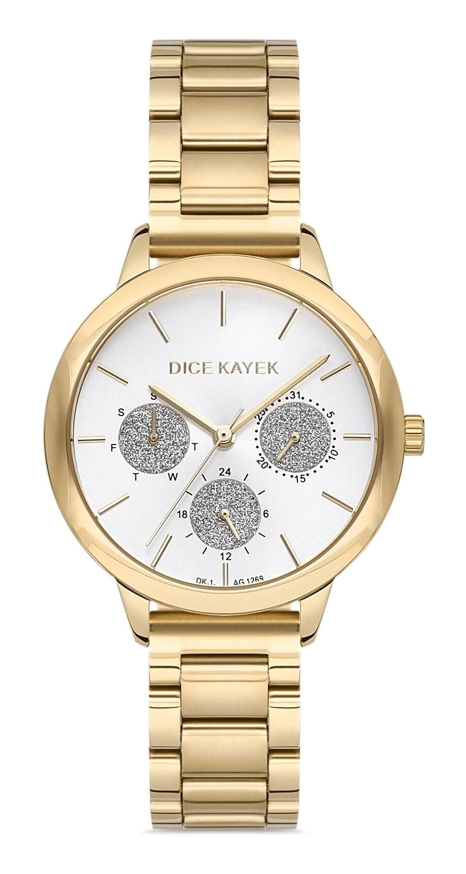 Dice Kayek DK.1.AG1269.05 35 mm Altın Çelik Kordon Analog Kadın Kol Saati