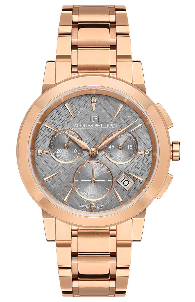 Jacques Philippe JPQLC3223X8 Takvimli 38 mm Rose Gold Çelik Kordon Analog Kadın Kol Saati