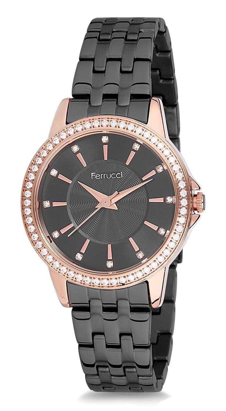 Ferrucci 9FM2133 38 mm Siyah Metal Kordon Analog Kadın Kol Saati