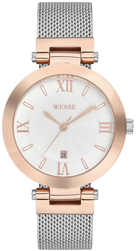 Wesse WWL300207MA Takvimli 36 mm Gri Çelik Kordon Analog Kadın Kol Saati