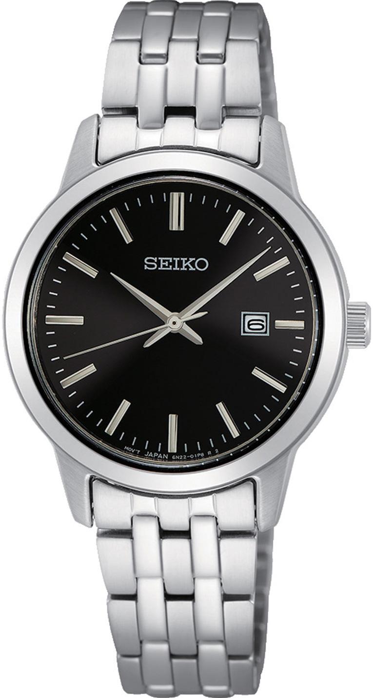 Seiko SUR409P Takvimli 30 mm Gri Çelik Kordon Analog Kadın Kol Saati