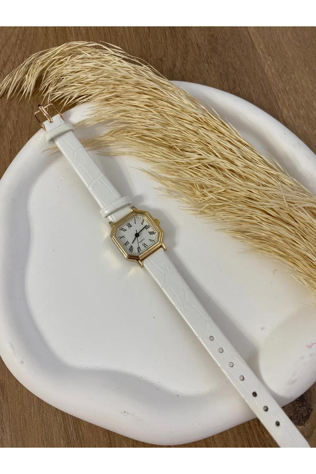 Nes Quartz 20-25 mm Kahverengi Deri Kordon Analog Kadın Kol Saati