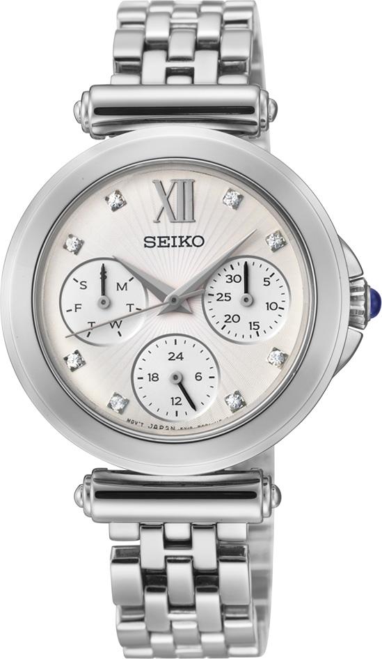 Seiko SKY701P Takvimli 32 mm Gri Çelik Kordon Analog Kadın Kol Saati