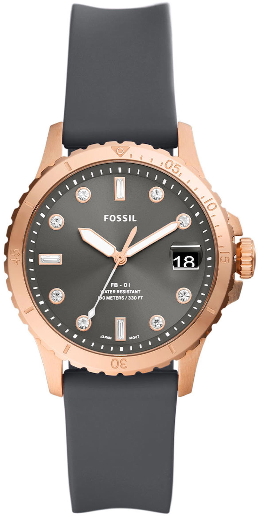 Fossil FES5293 36 mm Siyah Plastik Kordon Analog Kadın Kol Saati