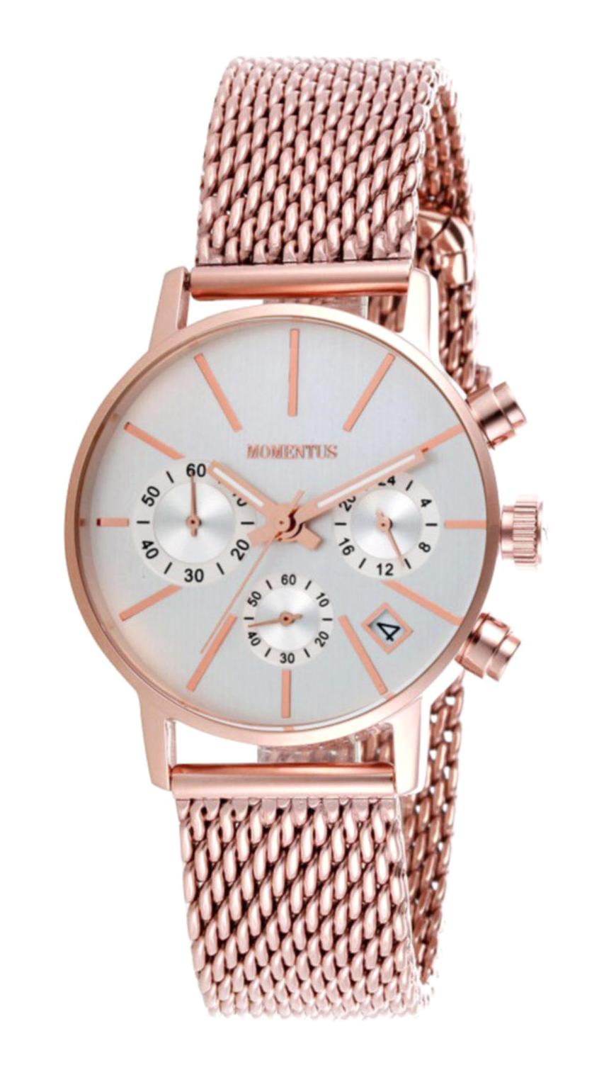 Momentus CW249R-02SR Takvimli 38 mm Rose Gold Metal Kordon Analog Kadın Kol Saati