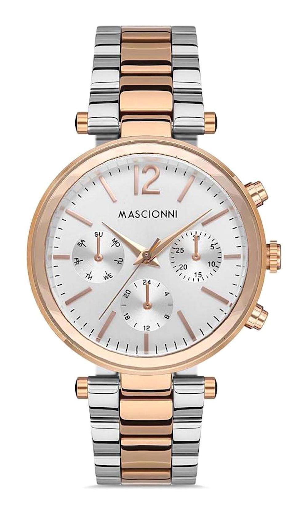 Mascionni M.1.1137.02 Takvimli 36 mm Rose Gold Metal Kordon Analog Kadın Kol Saati