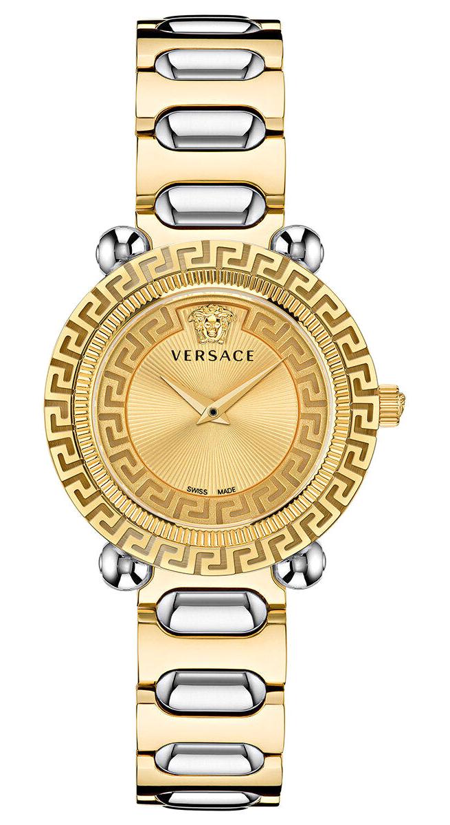 Versace VRSCVE6I00423 35 mm Altın-Gri Çelik Kordon Analog Kadın Kol Saati