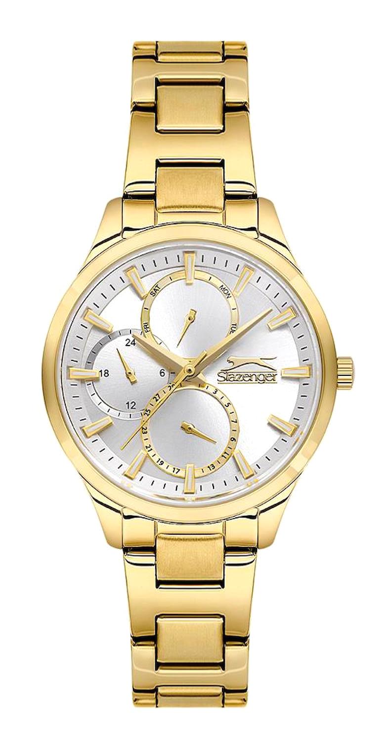 Slazenger SL.09.2284.4.07 Takvimli 36 mm Altın Çelik Kordon Analog Kadın Kol Saati