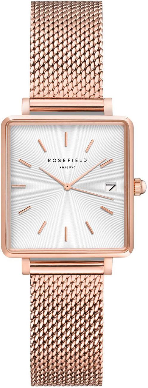 Rosefield QMWMRG.Q040 Takvimli 24 mm Rose Gold Çelik Kordon Analog Kadın Kol Saati