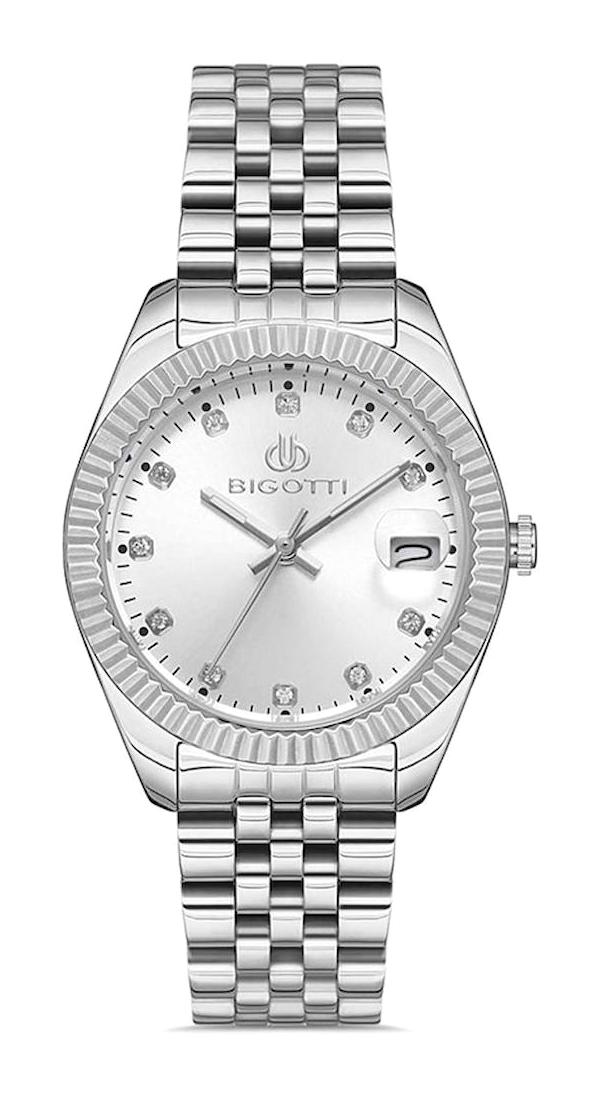 Bigotti BG.1.10240.1 36 mm Gri Çelik Kordon Analog Kadın Kol Saati