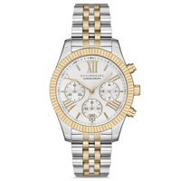 Navimarine NM025-03 Takvimli 36-40 mm Altın-Gri Metal Kordon Analog Kadın Kol Saati
