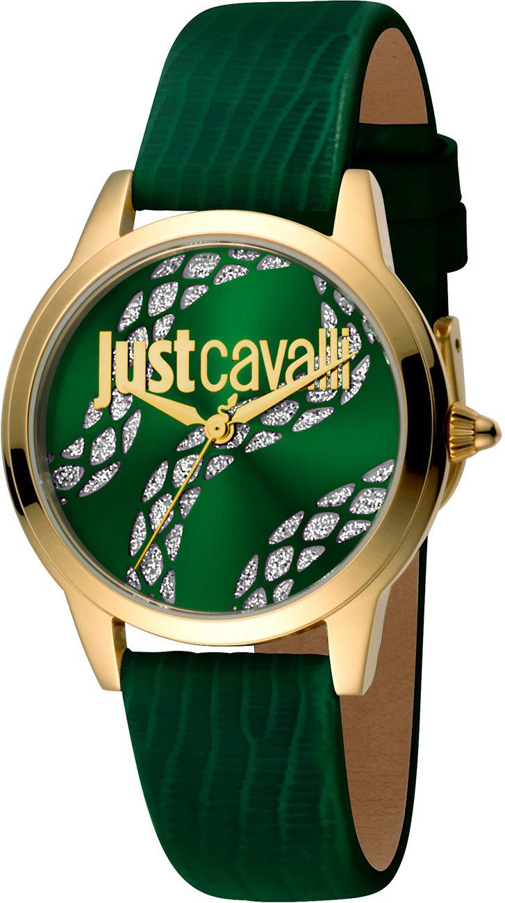 Just Cavalli JC1L050L0235 34 mm Yeşil Deri Kordon Analog Kadın Kol Saati