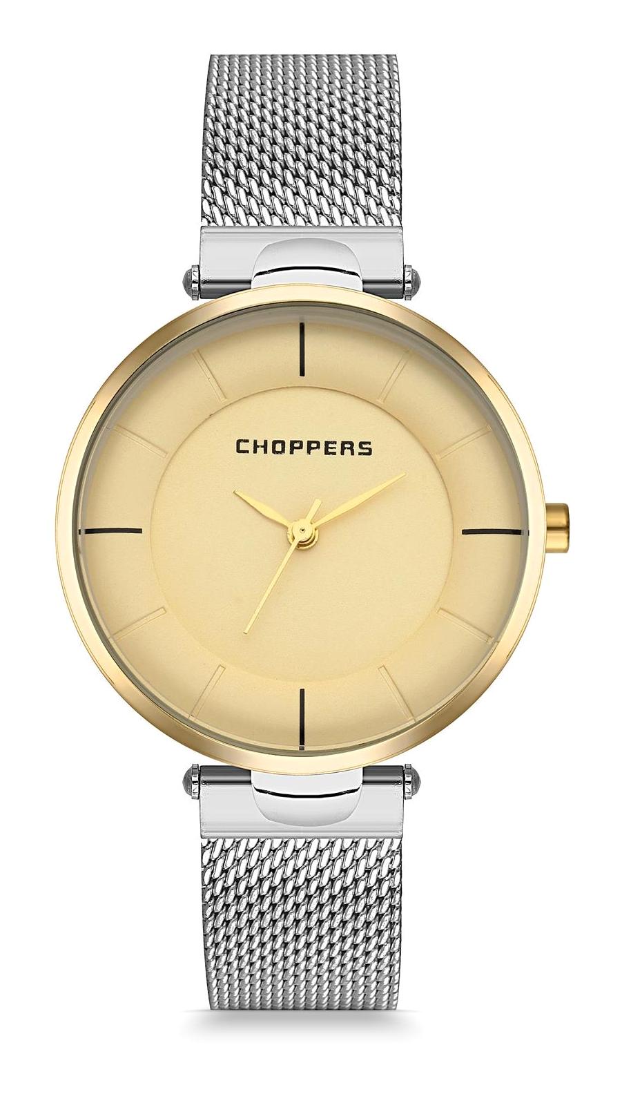 Choppers HBG17018G 34 mm Gri Metal Kordon Analog Kadın Kol Saati