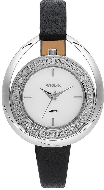 Wesse WWL3008-03L 42 mm Siyah Deri Kordon Analog Kadın Kol Saati