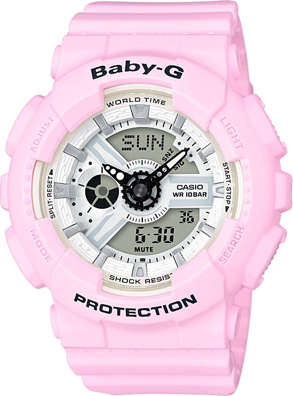 Casio BA-110BE-4A Takvimli 43.4 mm Pembe Silikon Kordon Analog Kadın Kol Saati