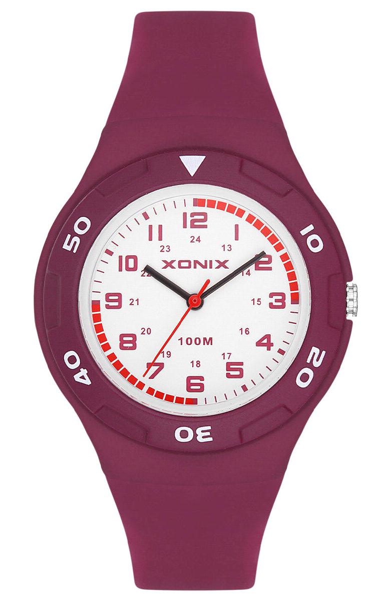 Xonix XOX-ABB003 38 mm Bordo Silikon Kordon Analog Kadın Kol Saati