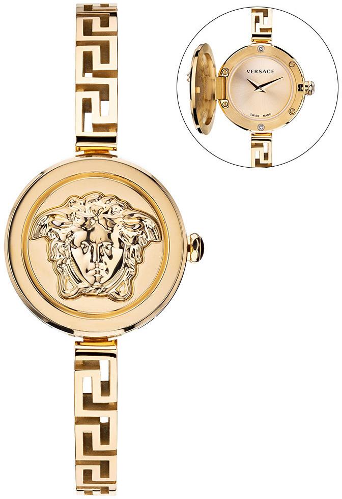 Versace VRSCVEZ500121 25 mm Altın Çelik Kordon Analog Kadın Kol Saati