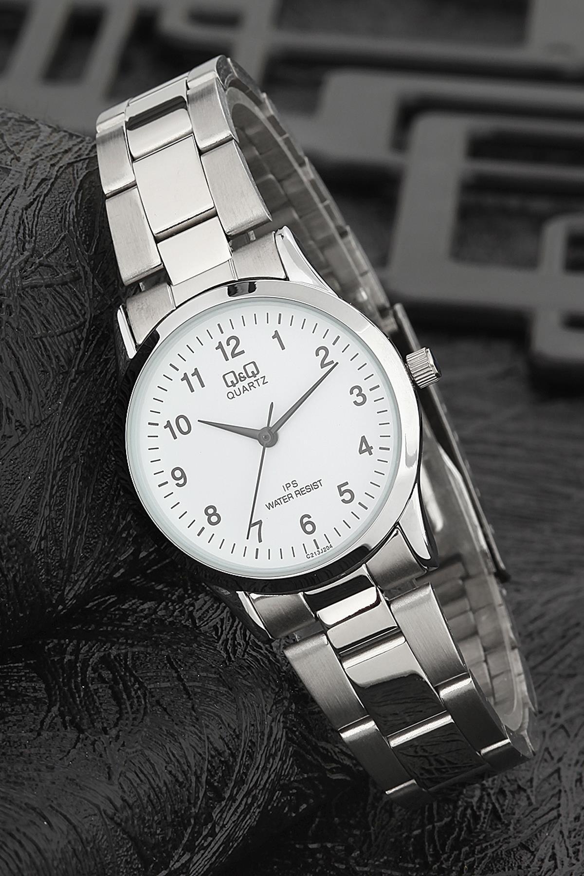 Q&Q 3G761 36 mm Gri Metal Kordon Analog Kadın Kol Saati