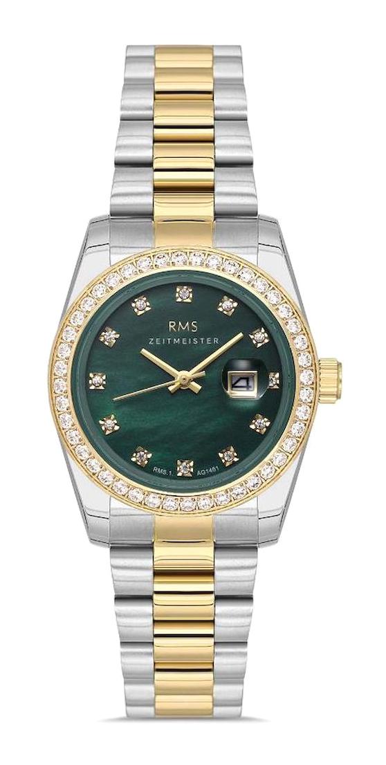 Romanson RMS.1.AG1461.10 Takvimli 31 mm Altın-Gri Çelik Kordon Analog Kadın Kol Saati