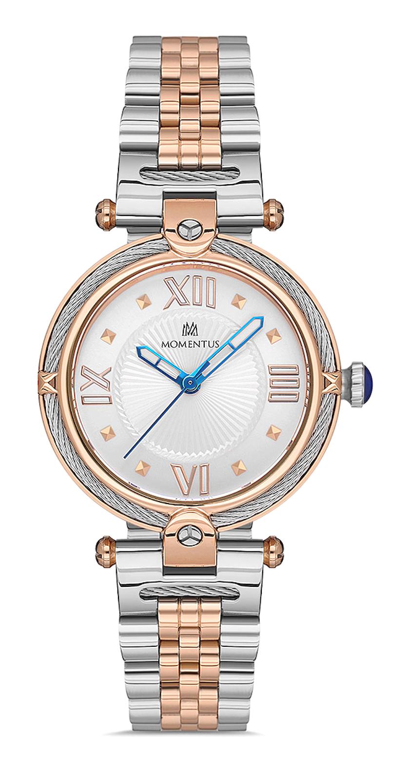 Momentus CS386T-02SR 32 mm Gri-Rose Gold Çelik Kordon Analog Kadın Kol Saati