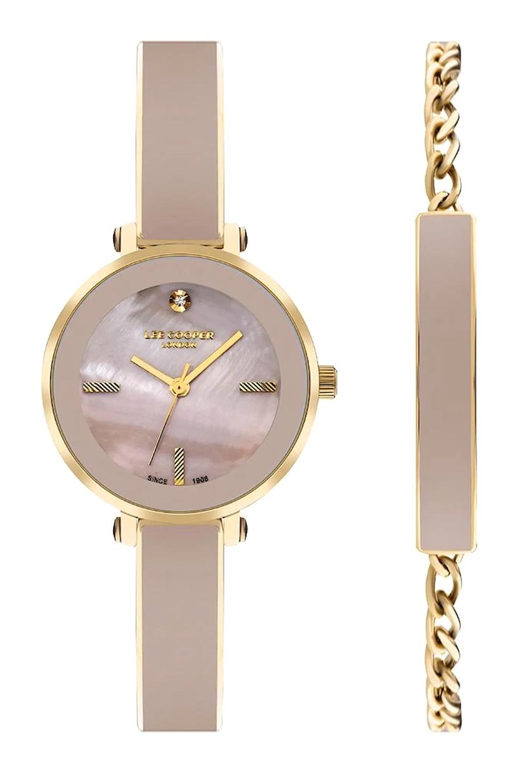 Lee Cooper LC07813.180 40 mm Pembe Çelik Kordon Analog Kadın Kol Saati
