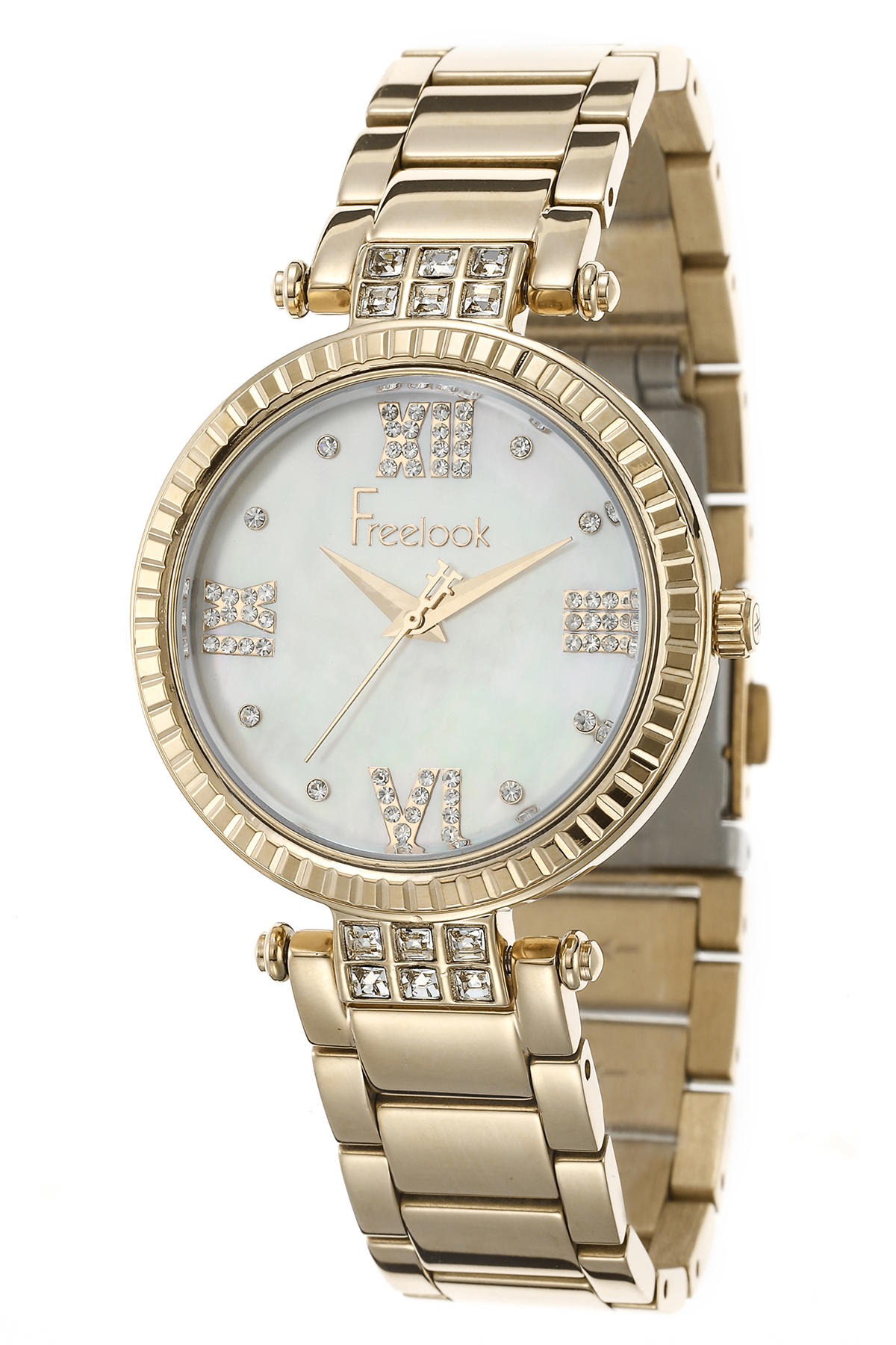 Freelook FL.1.10087.3 34 mm Altın Çelik Kordon Analog Kadın Kol Saati