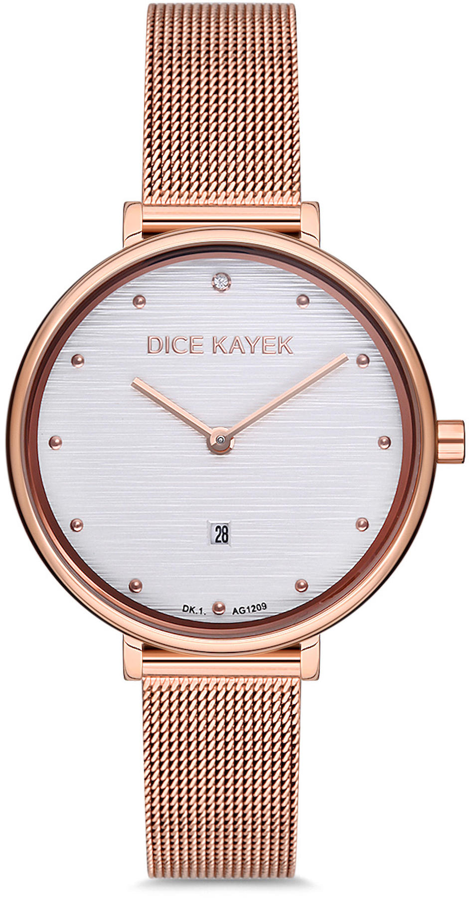 Dice Kayek DK.1.AG1209.01 33 mm Rose Gold Metal Kordon Analog Kadın Kol Saati