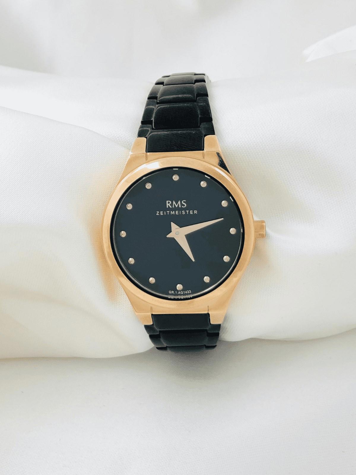 Romanson GR.1.AG1433.06 20-25 mm Siyah Çelik Kordon Analog Kadın Kol Saati