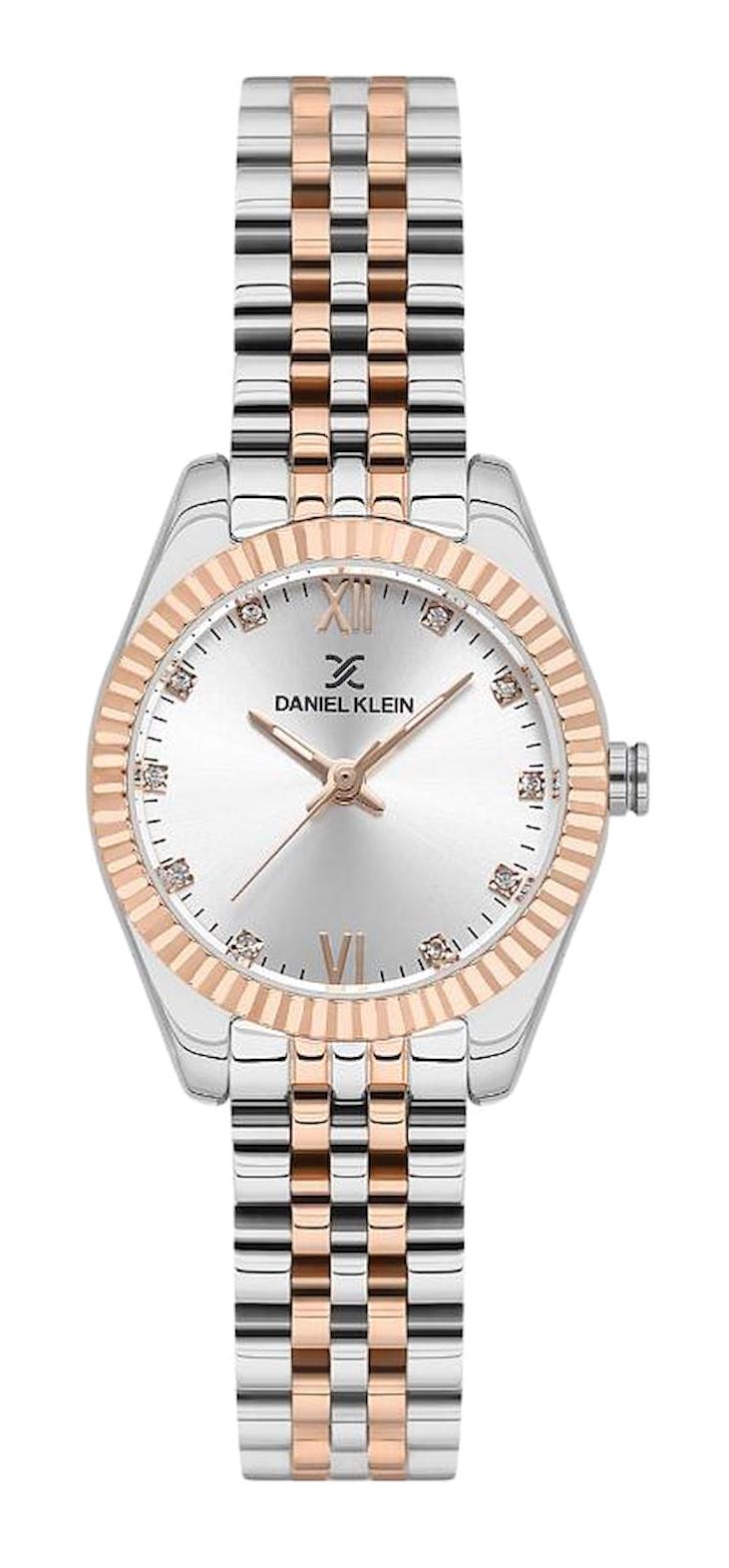 Daniel Klein DKE.1.10648-4 30 mm Gri-Rose Gold Metal Kordon Analog Kadın Kol Saati