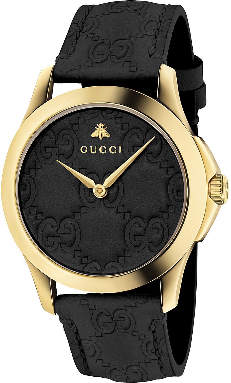 Gucci YA1264034 34 mm Beyaz Deri Kordon Analog Kadın Kol Saati