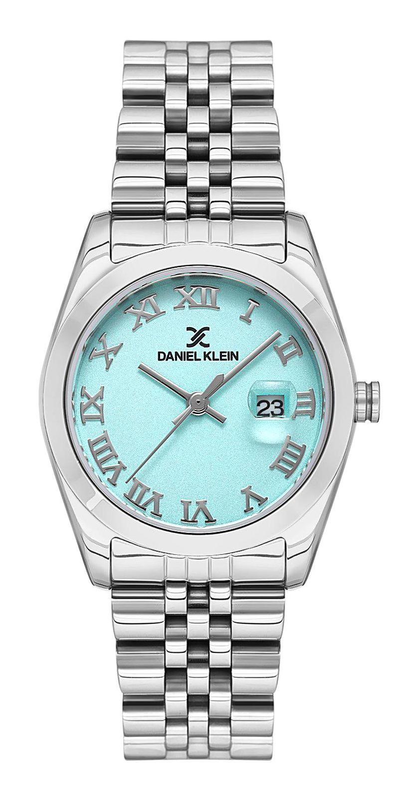 Daniel Klein DKE.1.10572.2 Takvimli 34 mm Gri Metal Kordon Analog Kadın Kol Saati