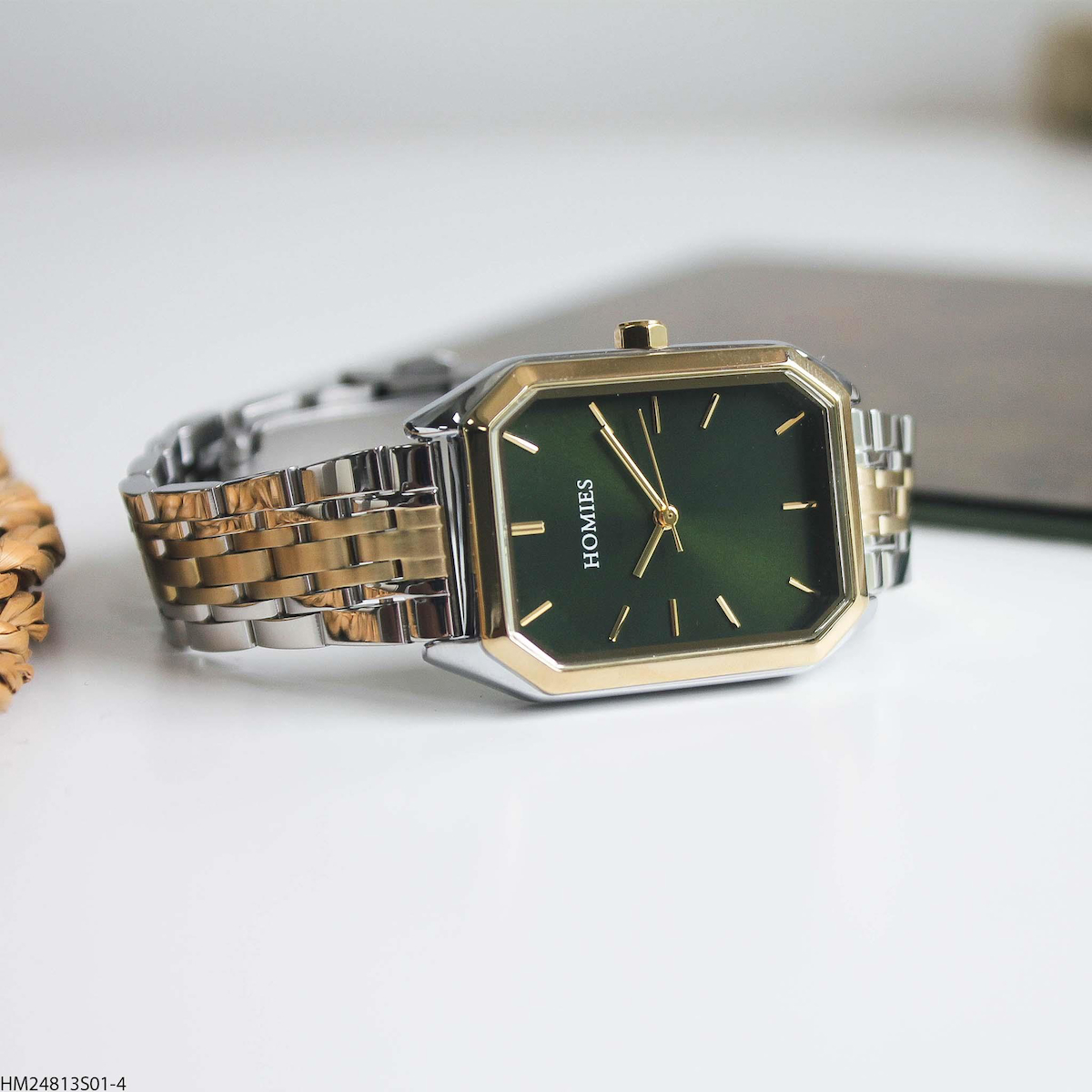 Homies HM24813S01-4 30 mm Altın-Gri Çelik Kordon Analog Kadın Kol Saati