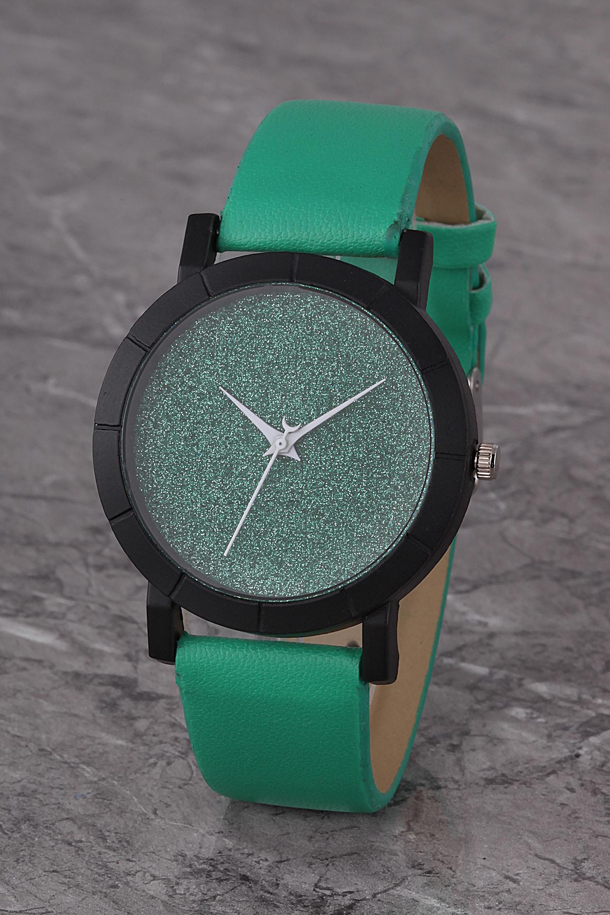 Polo55 36 mm Yeşil Deri Kordon Analog Kadın Kol Saati