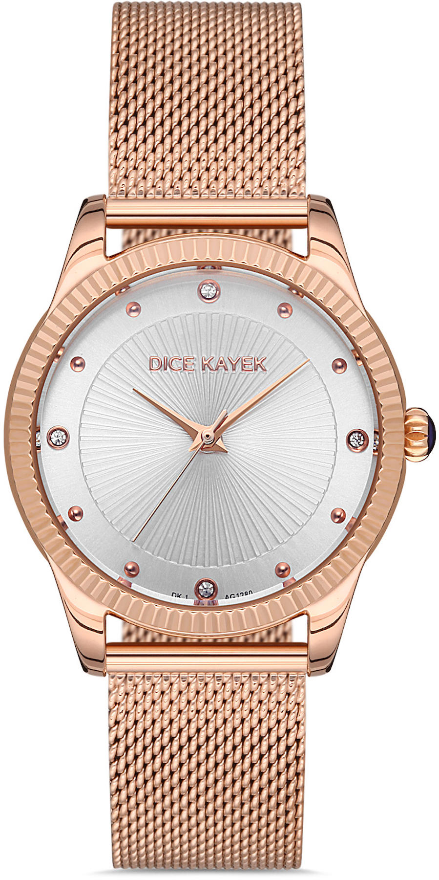 Dice Kayek DK.1.AG1280.04 31 mm Rose Gold Çelik-Hasır Kordon Analog Kadın Kol Saati