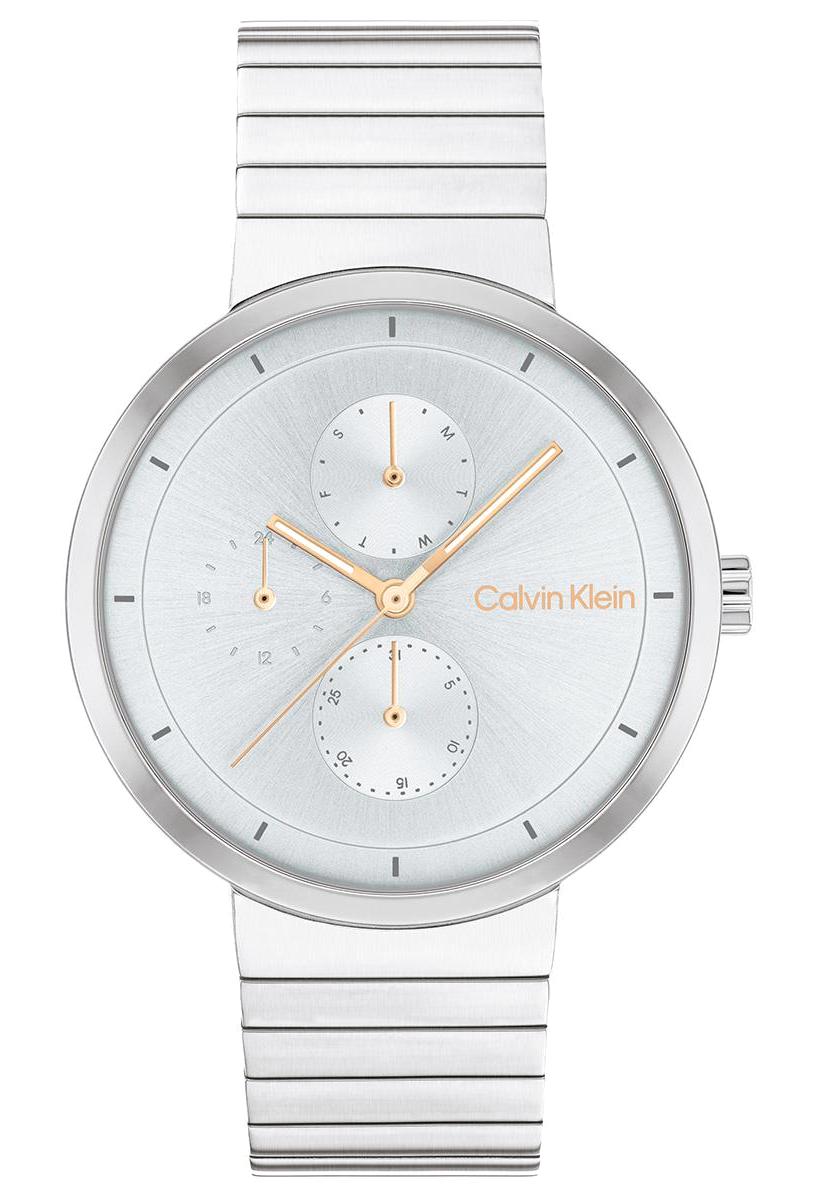 Calvin Klein CK25100032 Takvimli 36 mm Gri Çelik Kordon Analog Kadın Kol Saati