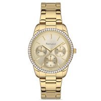 Ferrucci FRC.13887M.05 Takvimli 35 mm Altın Çelik Kordon Analog Kadın Kol Saati