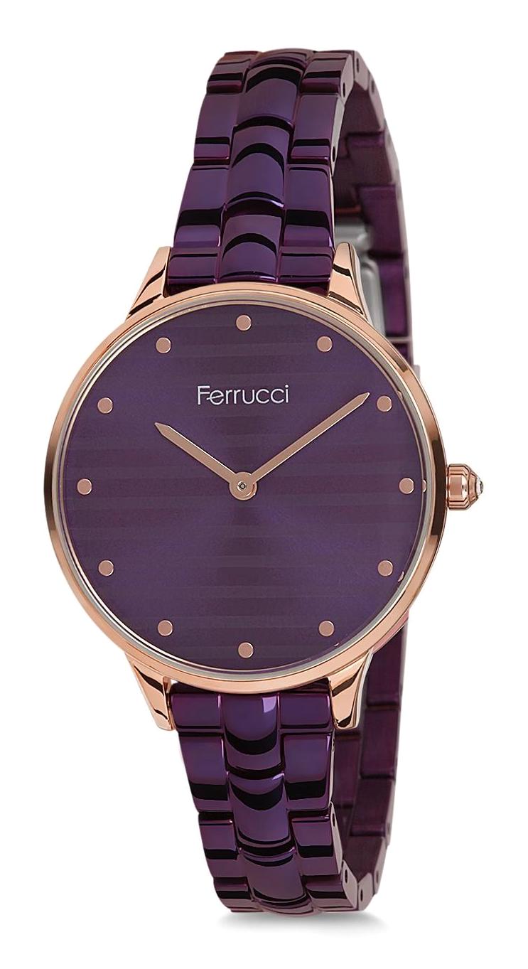 Ferrucci 9FM2153 38 mm Mor Metal Kordon Analog Kadın Kol Saati
