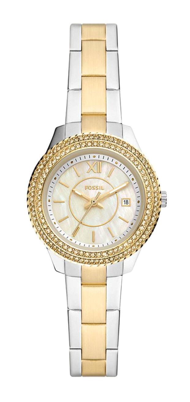 Fossil FES5138 36 mm Altın-Gri Çelik Kordon Analog Kadın Kol Saati