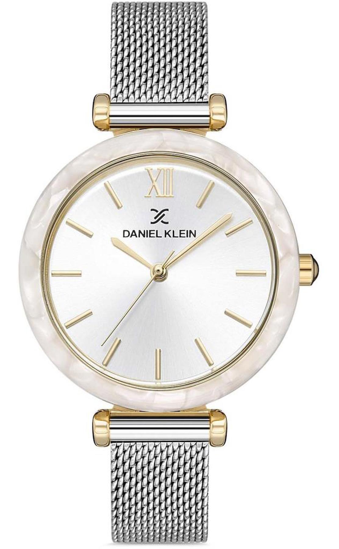 Daniel Klein DKM.1.12543.8 35 mm Gri Çelik-Hasır Kordon Analog Kadın Kol Saati
