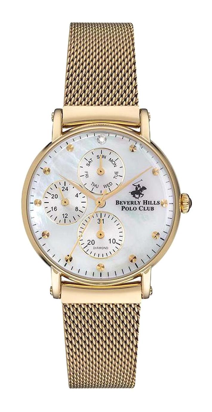 Beverly Hills Polo Club BP3252X.120 38 mm Altın Çelik Kordon Analog Kadın Kol Saati