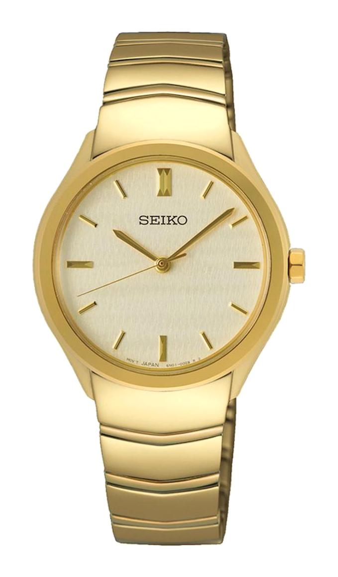 Seiko SUR552P 30 mm Altın Çelik Kordon Analog Kadın Kol Saati