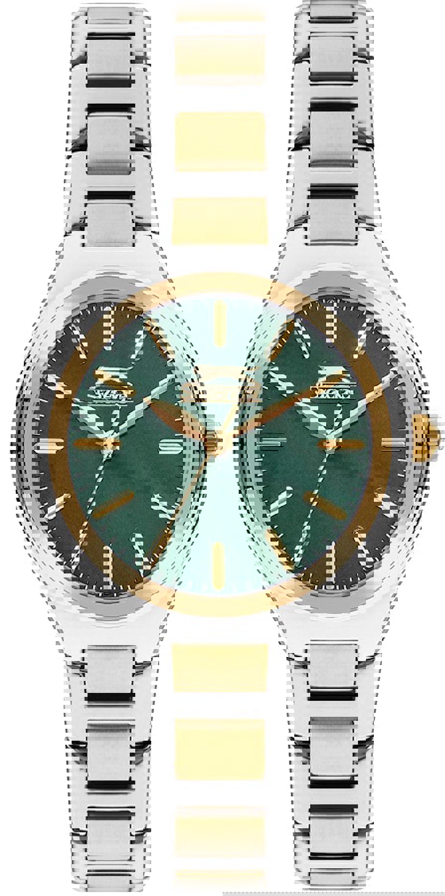 Slazenger SL.09.2254.3.08 34 mm Altın-Gri Çelik Kordon Analog Kadın Kol Saati
