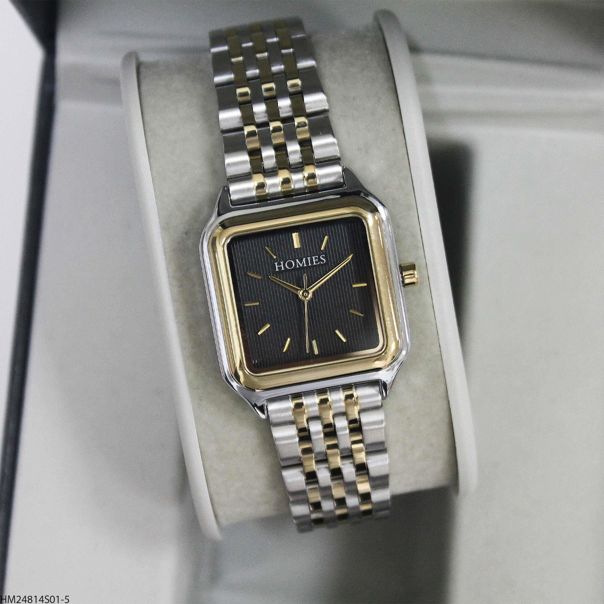 Homies HM24814S01-5 30 mm Altın-Gri Çelik Kordon Analog Kadın Kol Saati