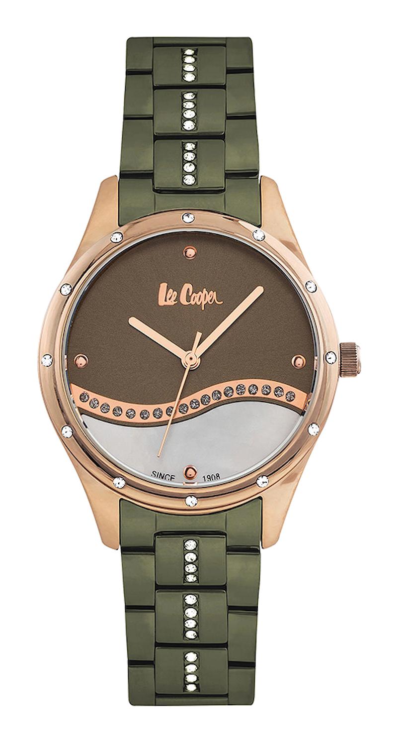 Lee Cooper LC06639.470 40 mm Yeşil Plastik Kordon Analog Kadın Kol Saati