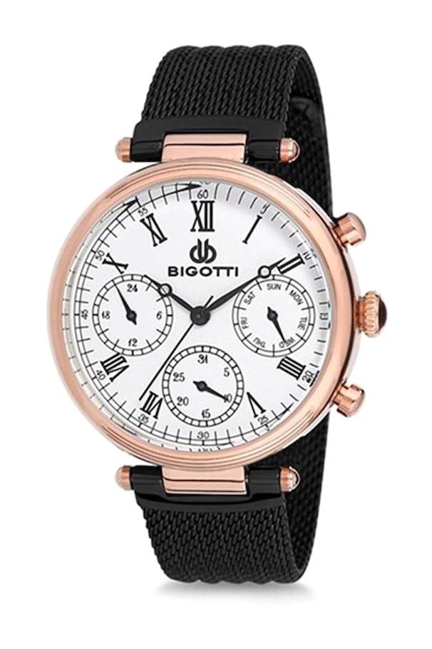 Bigotti BGT0197-6 36 mm Siyah Çelik Kordon Analog Kadın Kol Saati